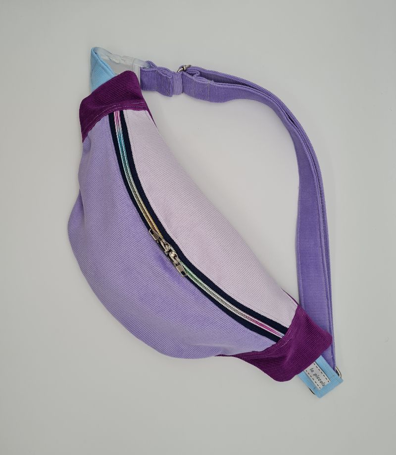  - Bauchtasche Colourblocking aus Cord, tragbar auch als Crossbag, Umhängetasche, handmade by la piccola Antonella 