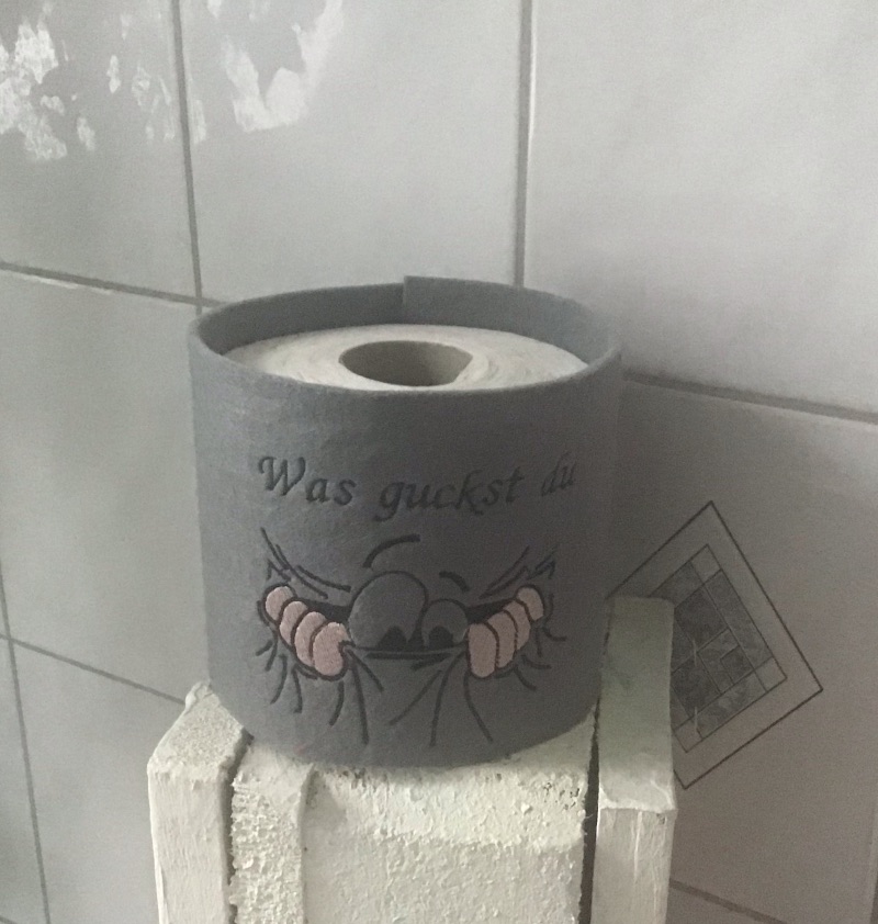  - ToilettenpapierBanderole ❤️ KlopapierBanderole ❤️ Freche Sprüche ❤️ Geschenk  ❤️ Unikat - Was guckst du ?