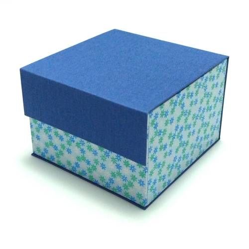  - Schachtel klein und fein mit Magnet-Klappdeckel blau