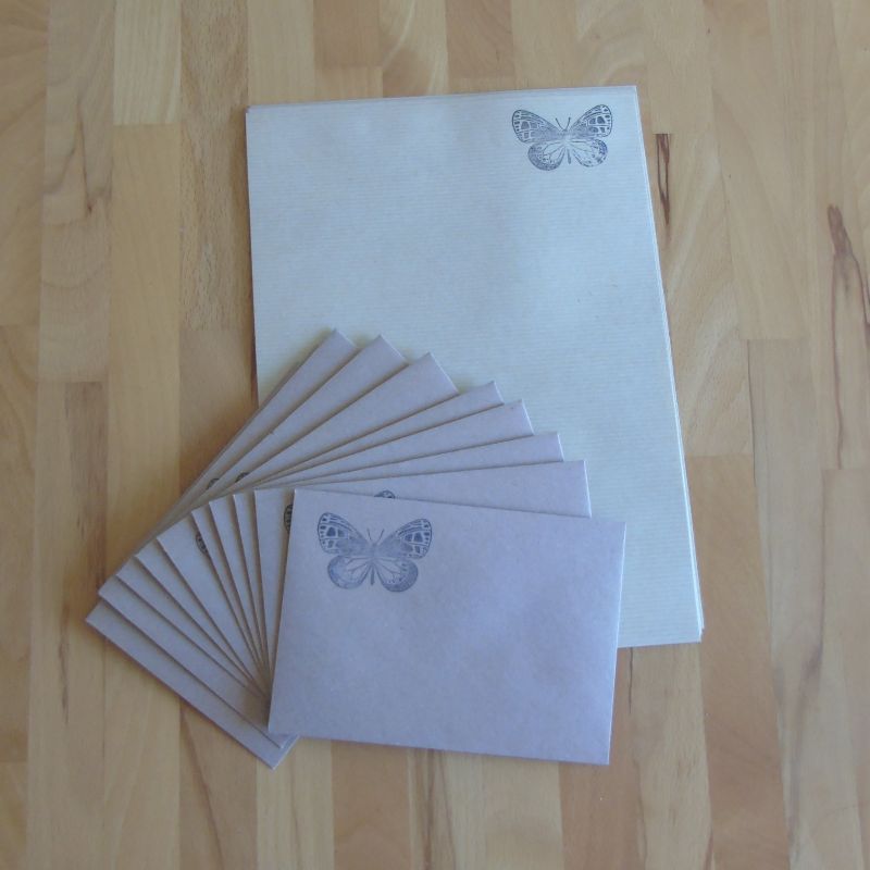 Briefpapier Set - Schmetterling // Letter // Briefschreiben // Geschenk