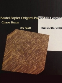 Faltpapier für Basketta-Sterne Origami-Papier Bastel-Papier Chaos Braun 33 Bögen 15 x15 cm