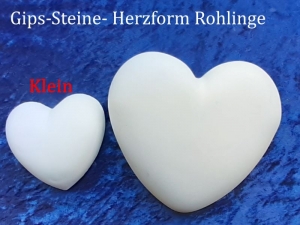 Herz-Stein, Gips-Steine Deko-Steine zum anmalen & dekorieren >>> Herz klein
