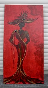 Acrylbild ELIZA Malerei Gemälde Acrylgemälde Bild Handgemalt Unikat abstrakte Malerei Dame Frau 