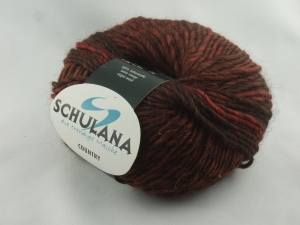 schöne melierte Schurwolle von Schulana: Country Farbe Nr. 80, rostbraun meliert