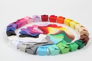 50 Pralinenschachteln aus Tonkarton Farbe frei wählbar - kleine Schachteln 