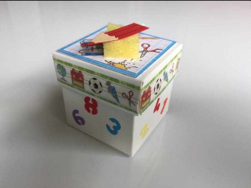  - Geschenkbox Motivkarton 1, Geschenkbox, Gastgeschenk, Geldgeschenk Einschulung, Schulanfang, Mitbringsel, für Süßigkeiten, Geld oder Sonstiges 