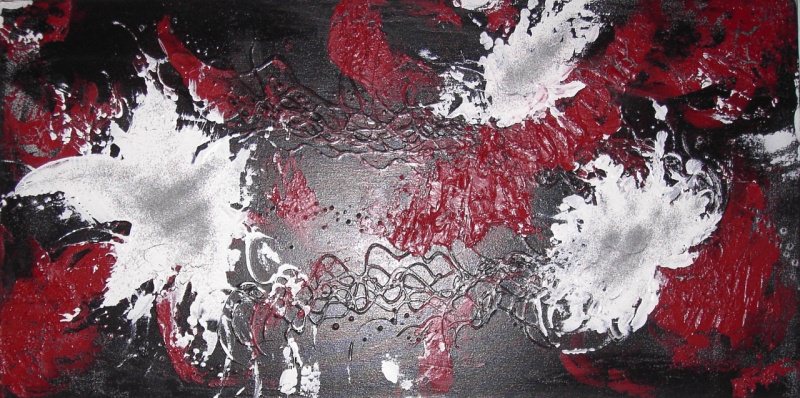  - Acrylbild FARBGESTÖBER handgemaltes Gemälde Malerei rechteckiges Gemälde Geschenk  Bild abstrakte Kunst schwarzes Bild Unikat