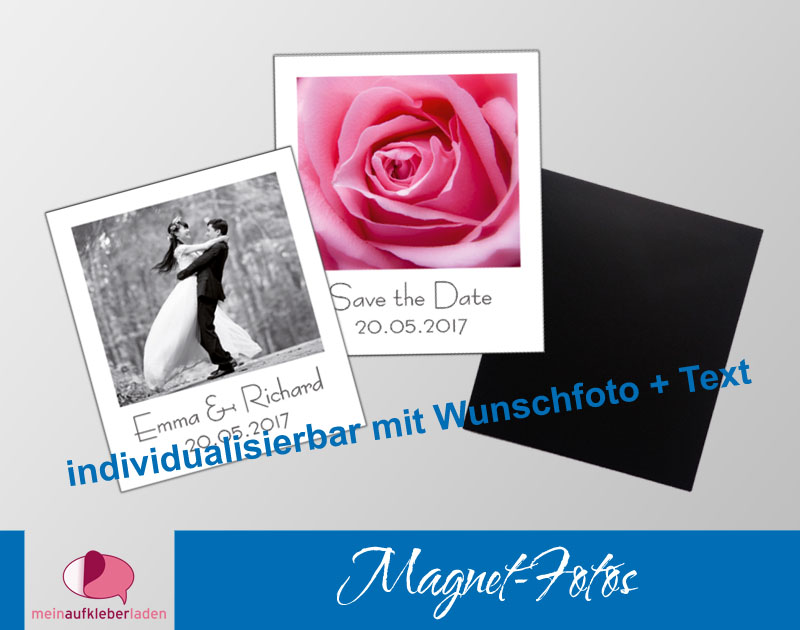  - 20 Fotomagnete - Polaroid | Gastgeschenke für Hochzeit - personaliserbar mit Foto und Wunschtext 