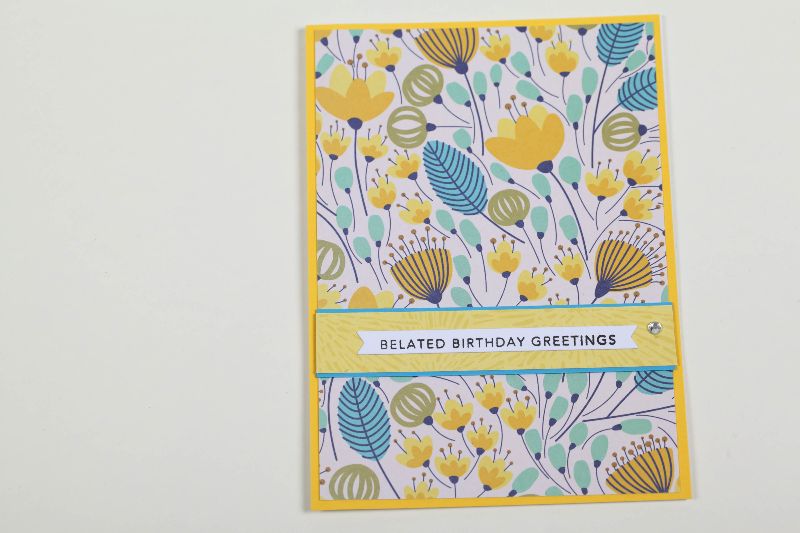  - Geburtstagskarte für nachträgliche Geburtstagsgrüße Glückwunschkarte in Handarbeit hergestellt
