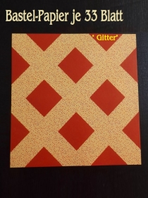 Faltpapier für Basketta-Sterne Origami-Papier Bastel-Papier Gitter 33 Bögen 15 x15 cm