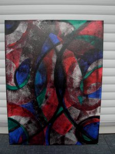 Acrylbild NOVEMBERFANTASIE Acrylmalerei Gemälde abstrakte Malerei Wanddekoration schwarzes Bild  Kunst direkt vom Künstler Malerei Bild auf Keilrahmen