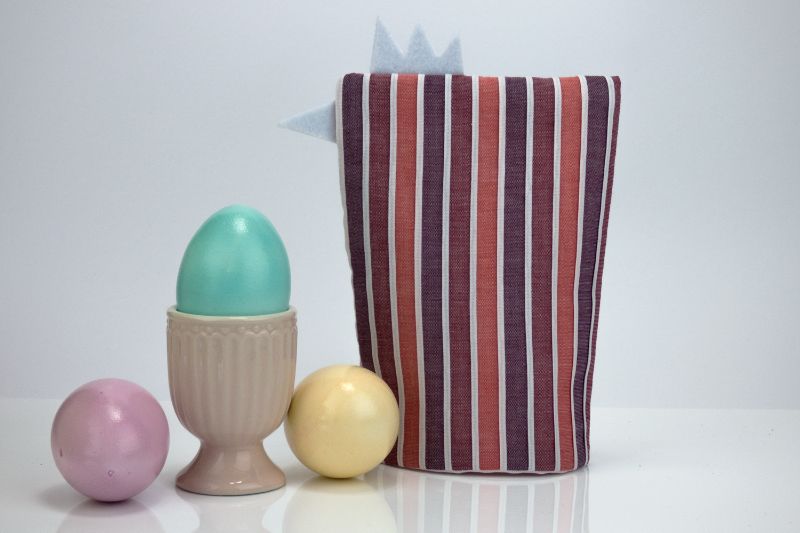  - Eierwärmer HENNE ♡ gestreifte Baumwolle in Pastelltönen ♡ auch eine tolle Dekoration ♡ nicht nur für Ostern
