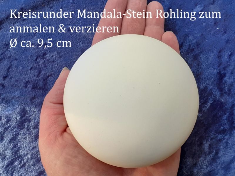 Mandala-Steine, Gips-Steine zum anmalen & dekorieren >>> Rund, Ø 9,5 cm Garten-Deko Wohn-Deko 