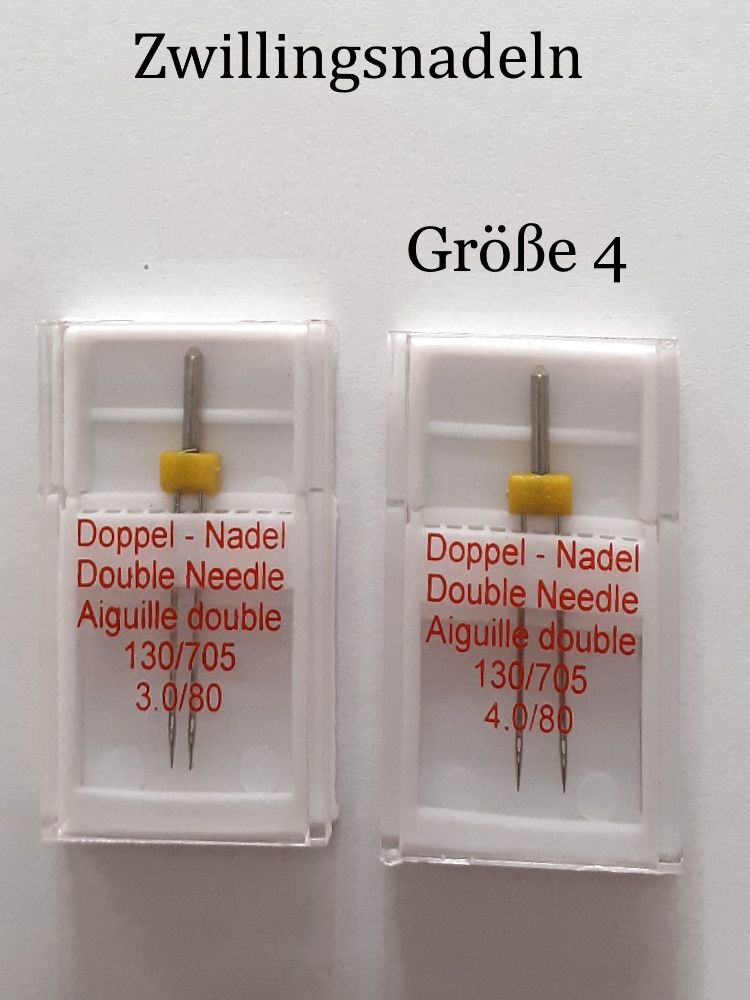  - Zwillingsnadel Gr. 4 mm Twins Needle Nähnadeln Nähmaschine-Nadeln 