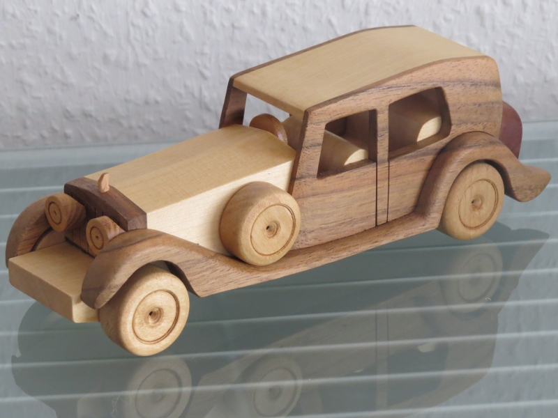  - Oldtimer Limousine UNIKAT Holzauto Modellauto Auto NEU Holz 