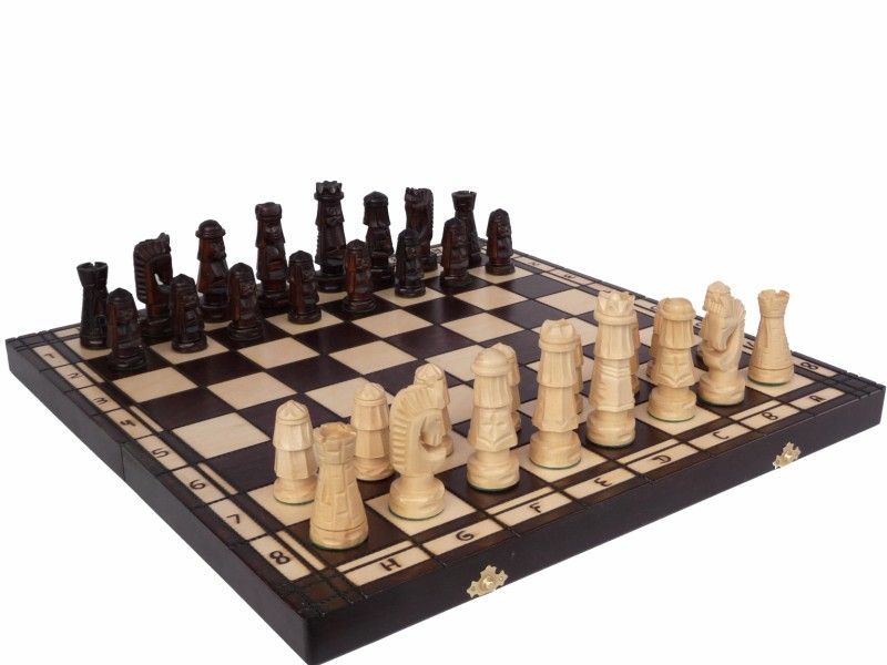  - Edles grosses Schach Schachspiel 50 x 50 cm HANDGESCHNITZT NEU Holz