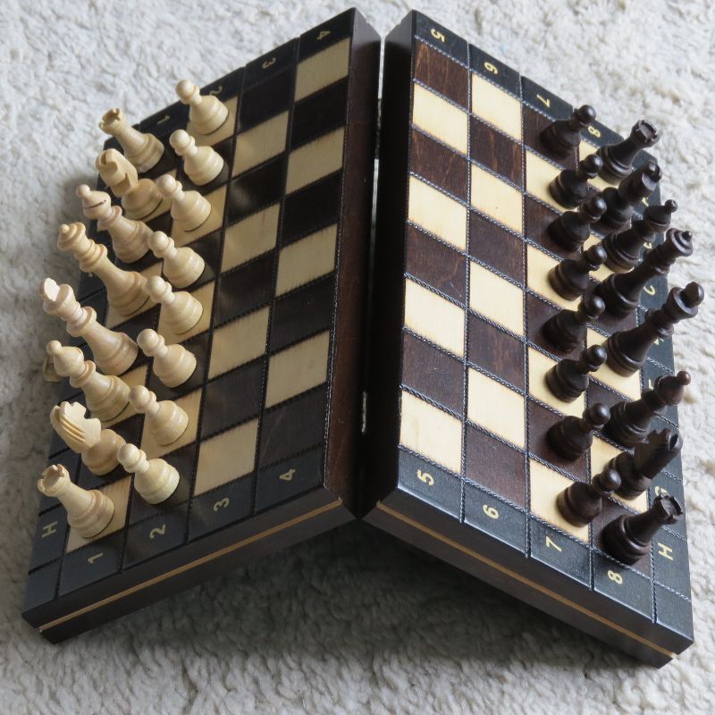  - Schach Magnetschachspiel Magnet Schachspiel Chess Magnetic magnetisch Holz braun