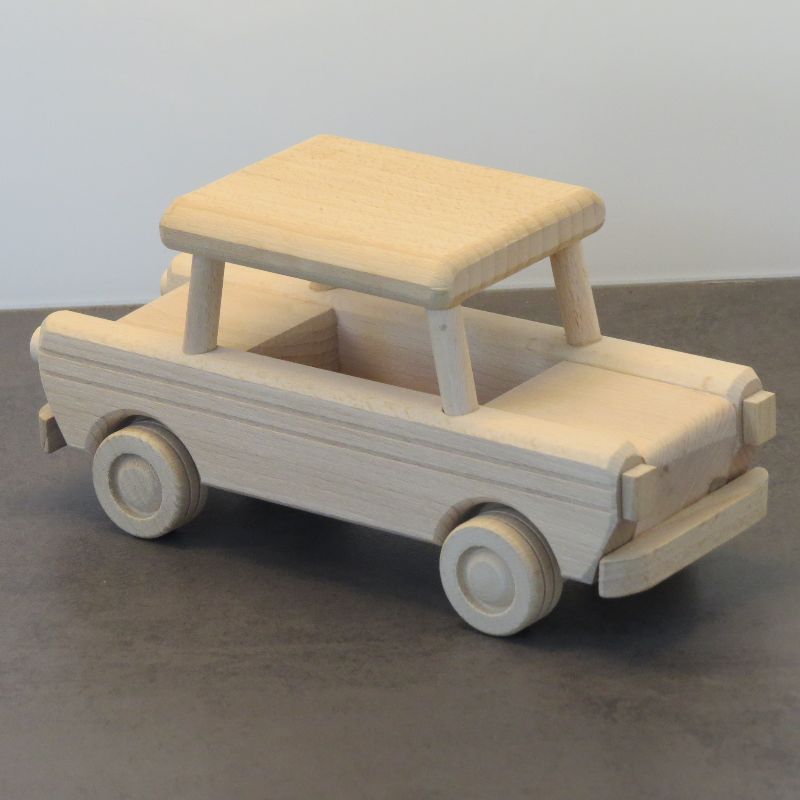  - PKW Auto Kleinwagen Oldtimer Modellauto Holz selten sehr groß Handarbeit