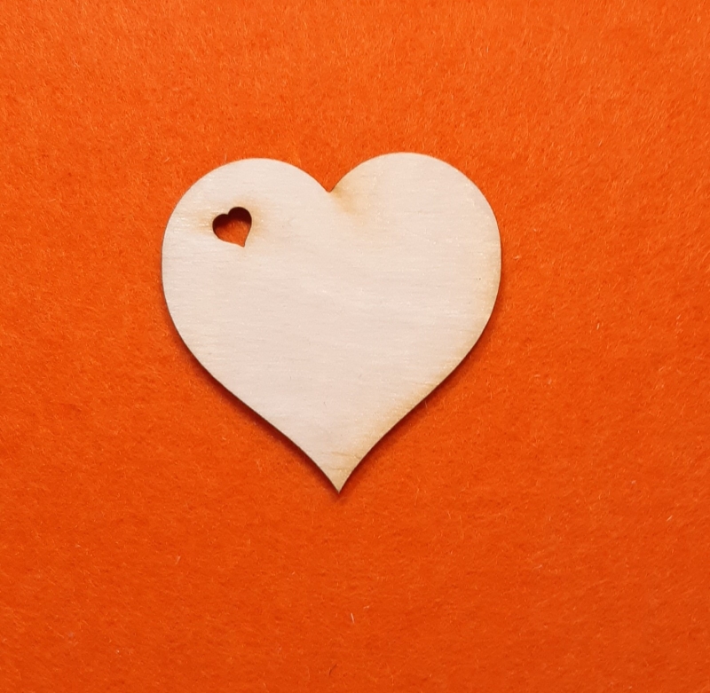  - ♥ Herzen ♥ 7 Stck Herz mit ausgeschnittenen Herzloch 6 cm aus Vollholz, zum bemalen, Hochzeitsdekoration, Tischdeko  