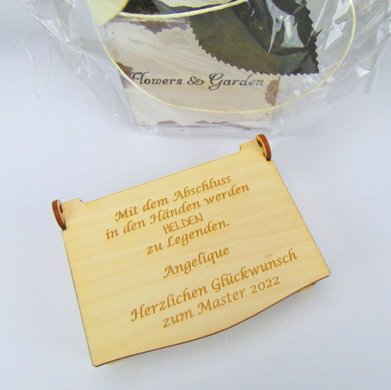  -  Master 2022 Abschluss Geschenk Schatulle Kiste Geschenkidee Holz Box B3-GST26