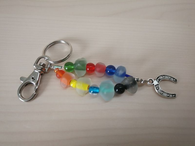  - Jelly Belly, handgefertigter Schlüsselanhänger aus Glasperlen
