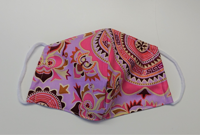  - Mund - und Nasen - Maske mit Mandala Motiv, 2 lagig aus dünner Baumwolle  , KEIN Virenschutz , handmade by la piccola Antonella