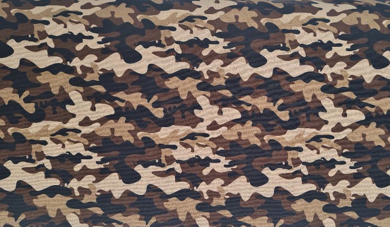  - Baumwollstoff Camouflage braun, Meterware Kim, Webware, Stoffe kaufen bei la piccola Antonella 