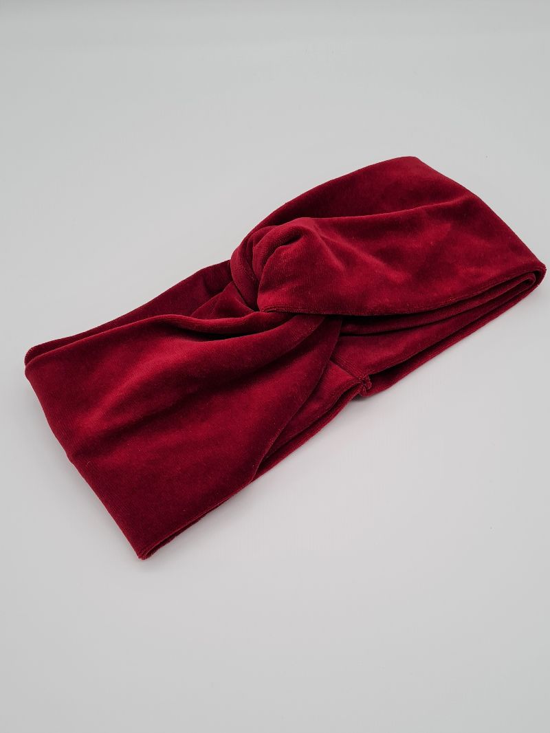  - Breiteres Stirnband Nicki in rot, Knotenstirnband, Turbanstirnband, Bandeau, Haarband, handmade by la piccola Antonella 