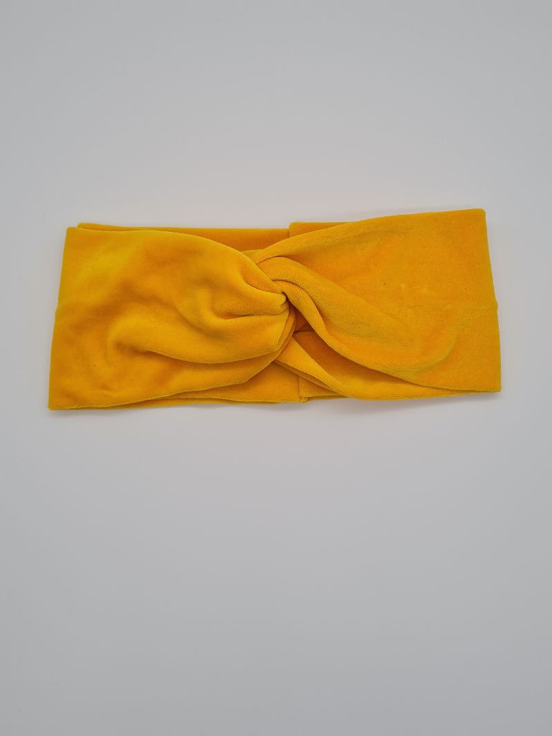  - Breiteres Stirnband Nicki in gelb, Knotenstirnband, Turbanstirnband, Bandeau, Haarband, handmade by la piccola Antonella  
