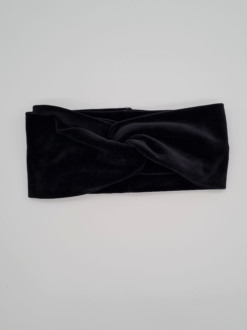  - Breiteres Stirnband Nicki in schwarz, Knotenstirnband, Turbanstirnband, Bandeau, Haarband, handmade by la piccola Antonella  