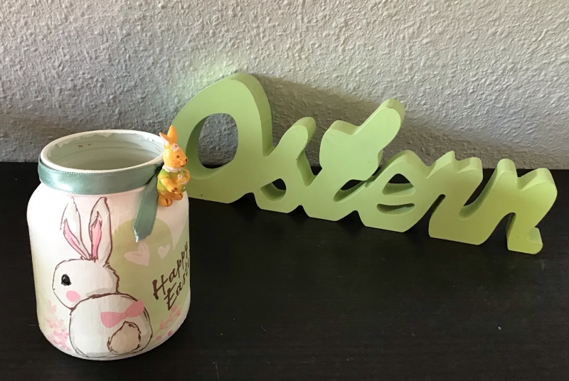  -  Teelichtglas ♥ Ostern ♥️ Geschenk ♥️ upcycling ♥ Unikat - Osterhase