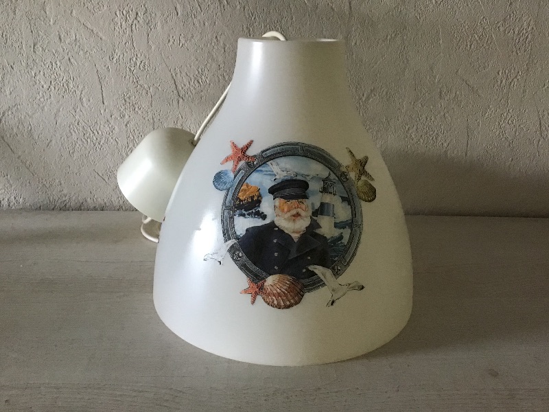 - Badlampe ♥ Deckenlampe ♥️ Einzigartig ♥️ Geschenk ♥ Vintage ♥ Unikat - maritim Kapitän