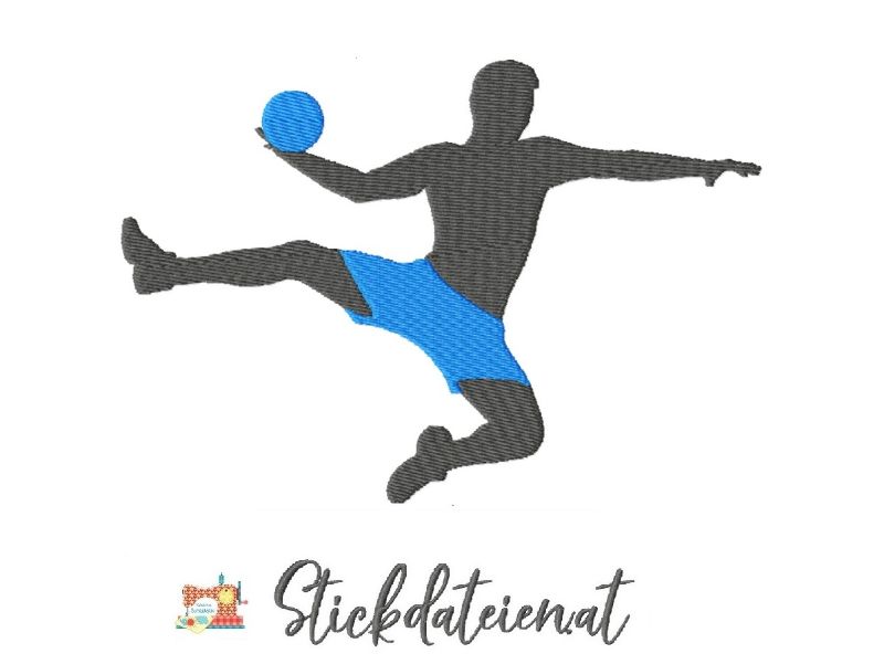  - Stickdatei Handball, Ballsport Stickdatei, Stickdatei in 3 Größen