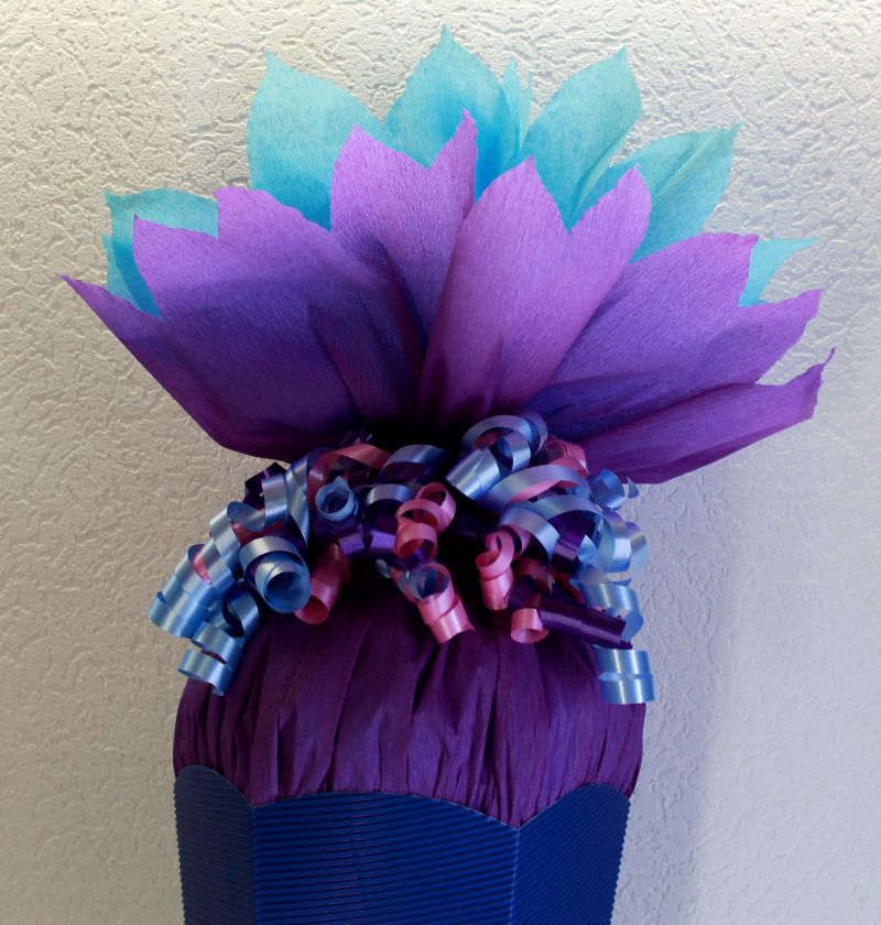  - Schultüte Zuckertüte Rohling zum selbst verzieren Rohling 70 75 80 85 90 100 cm für Mädchen HANDARBEIT dunkelblau lila rosa blau