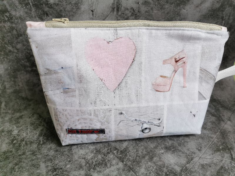  - Love 3 – Projekttasche Möwe mit rosa Innenstoff und Reißverschluß