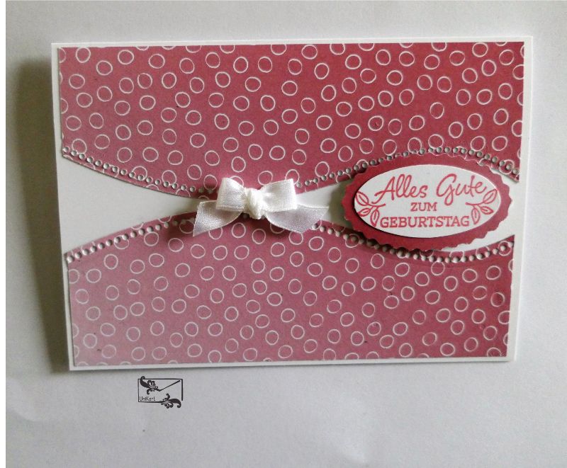  - Glückwunschkarte zum ♡Geburtstag♡ Pastelltöne mit Grusstext Handgefertigt mit Stampin'Up Produkten