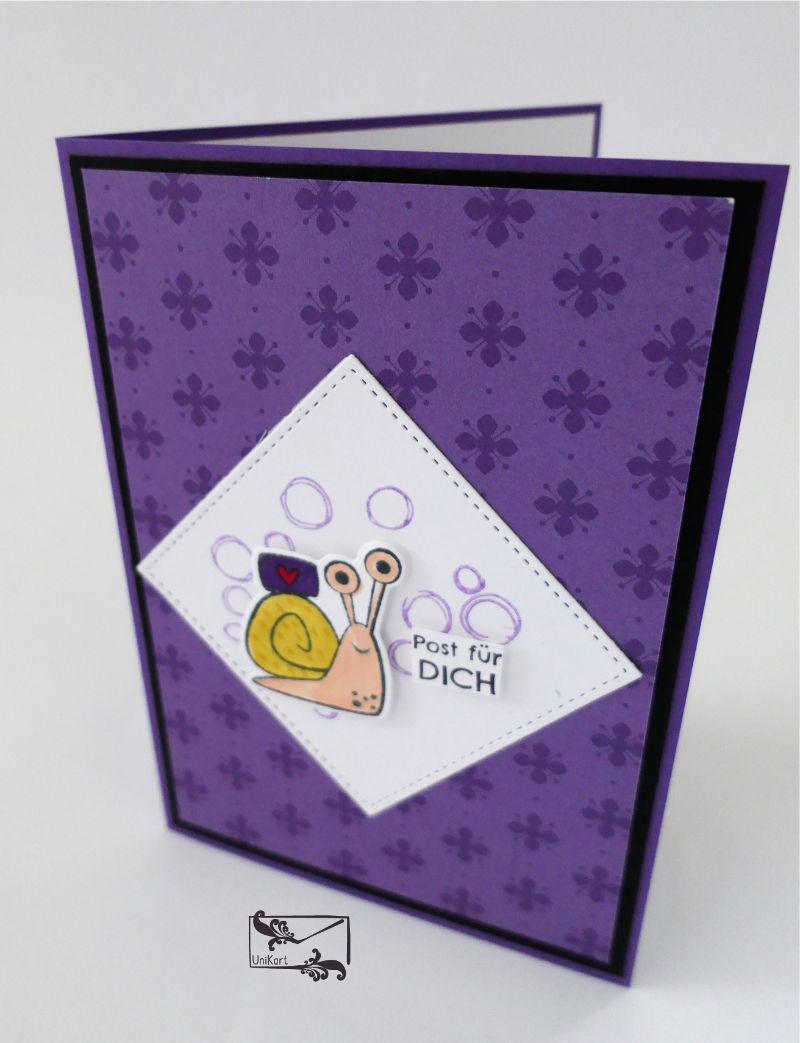  - 3D Kinder Glückwunschkarte Geburtstagskarte Handgefertigt mit Stampin Up Produkten Lila