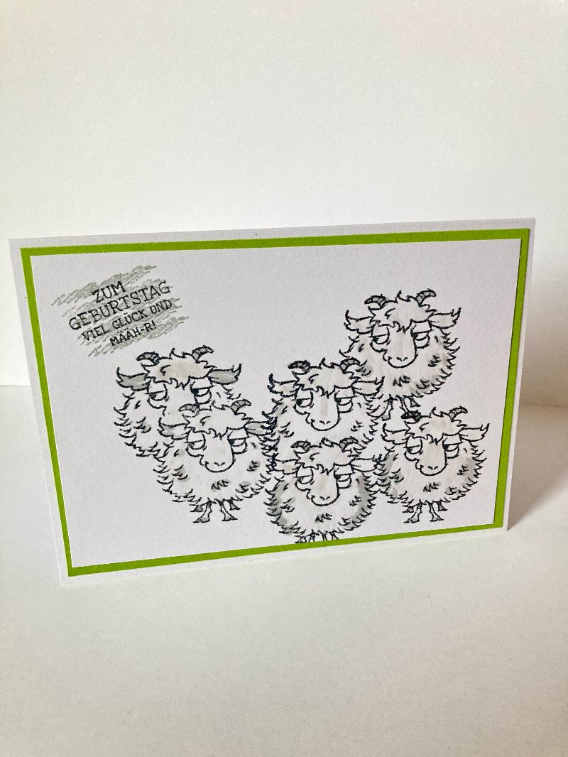  - Glückwunschkarte Geburtstagskarte mit Tieren Handarbeit Handgefertigt Karte UNIKAT 