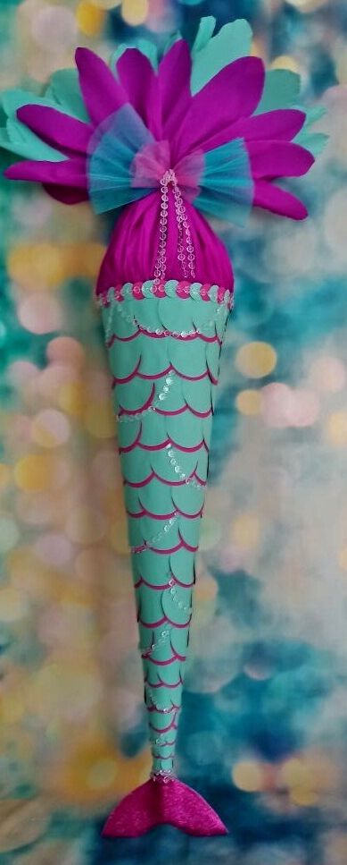  - 120 cm  Schultüte Meerjungfrau  Zuckertüte Rohling für Mädchen 