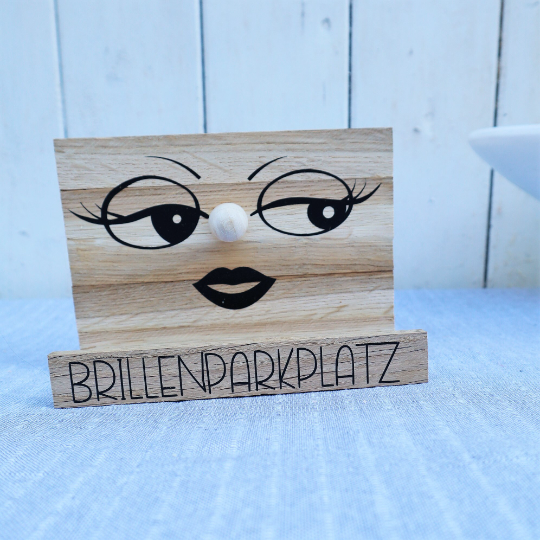  - Brillenhalter Brillengarage Brillenständer aus Holz für Damen