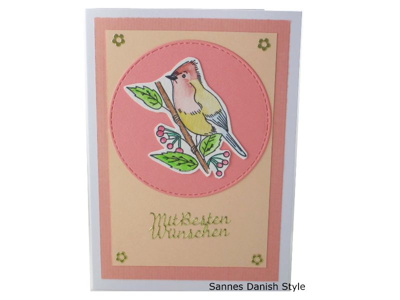  - Süße Grußkarte mit Vogelmotiv, Geburtstagskarte, Vogelkarte, Liebe Grüße, die Karte hat ca. DIN A6 (14,8 x 10,5 cm) Format
