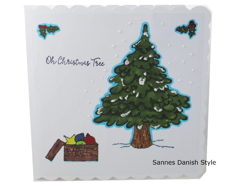  - Weihnachtsbaum, Weihnachtskarte, Frohe Weihnachten, Weihnachtsgrüße mit englischen Text. Weihnachtsgrüße, die Karte ist ca. 15 x 15 cm