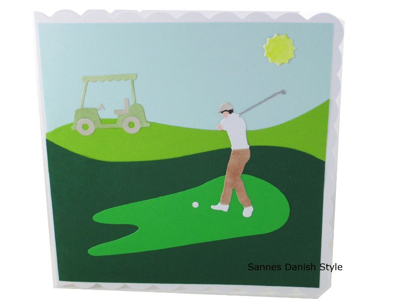  - Geburtstagskarte mit Golfmotive, für Golfer, Golfspieler, für den Mann, Herzlichen Glückwunschkarte Golfkarte, die Karte ist ca. 15 x 15 cm