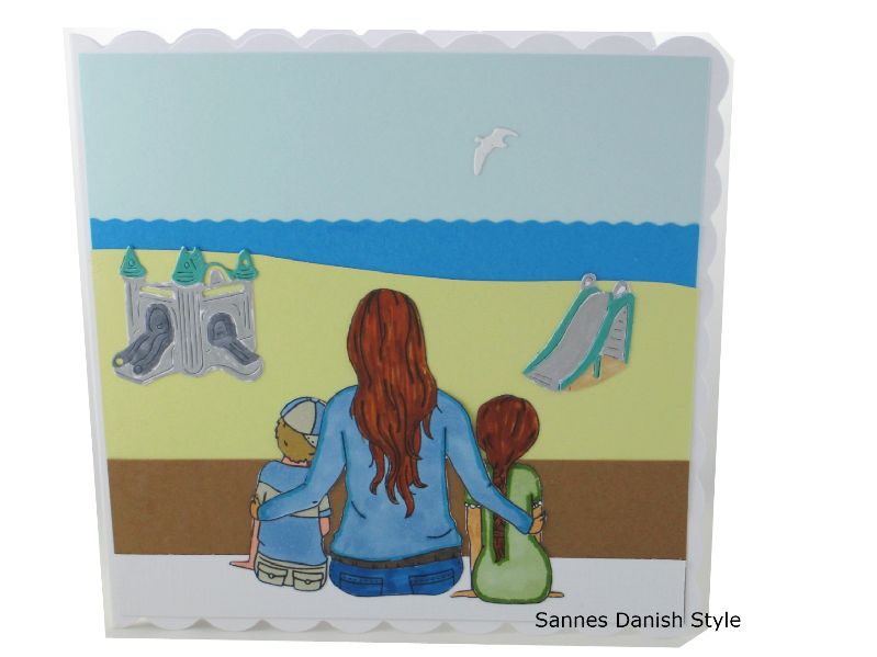  - 3D Geburtstagskarte, Strandurlaub, Spielen und Spaß im Urlaub, Geburtstagskarte Sandstrand, Familienurlaub am Meer, schöne 3D Geburtstagskarte, die Karte ist ca. 15 x 15 cm