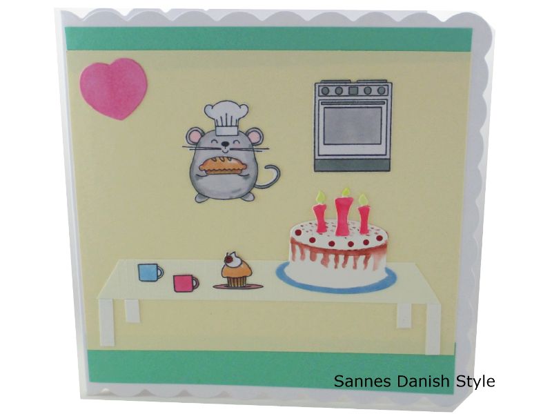  - Geburtstagskarte, Backen, Geburtstagstorte, Bäckerin, Grußkarte zum Geburtstag, Muffin, die Karte ist ca. 15 x 15 cm