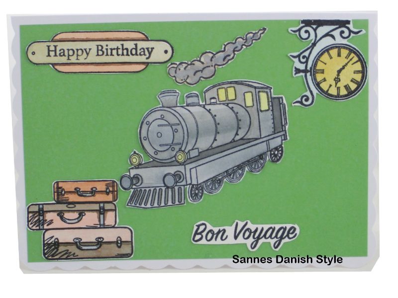  - 3D Geburtstagskarte mit Dampflokomotive, Dampflok für Zugliebhaber, Modelleisenbahn Kreative, 3D Karte, die Karte ist ca. DIN A6 Format