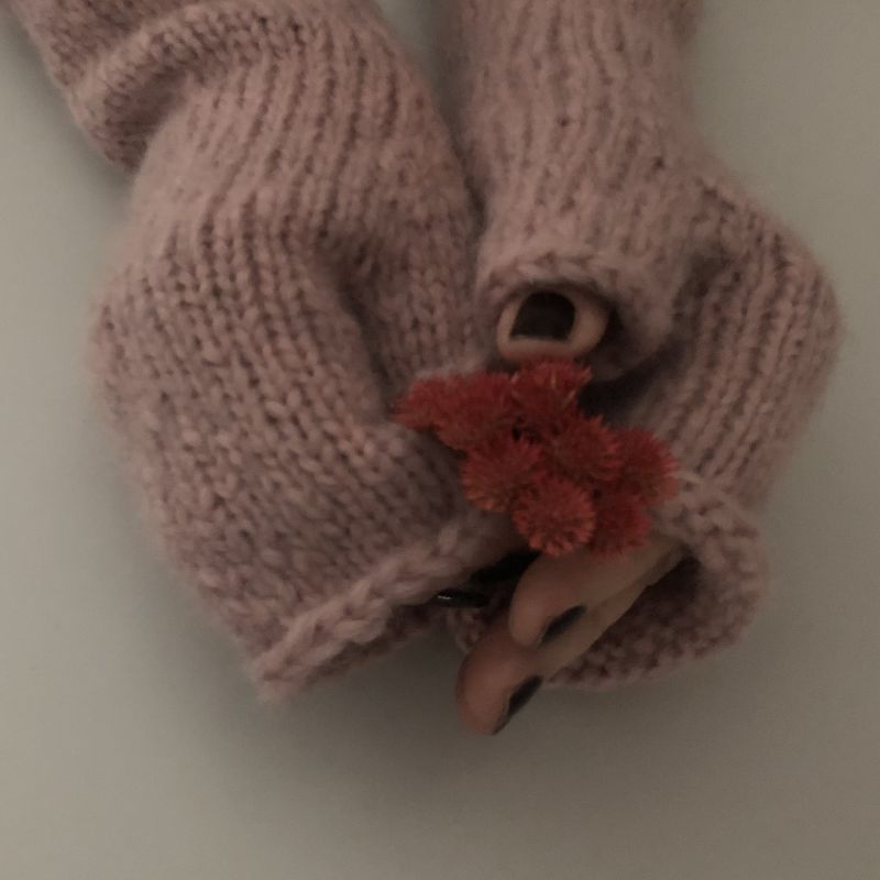  - Fingerlose Handschuhe mit Kaschmir  Alpaka Stulpen handgestrickt von zimtblüte   