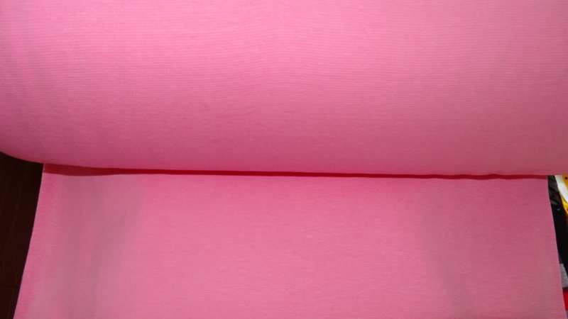  - Bündchen fein Ripp, Schlauch, in der Farbe rosa, 25 cm 