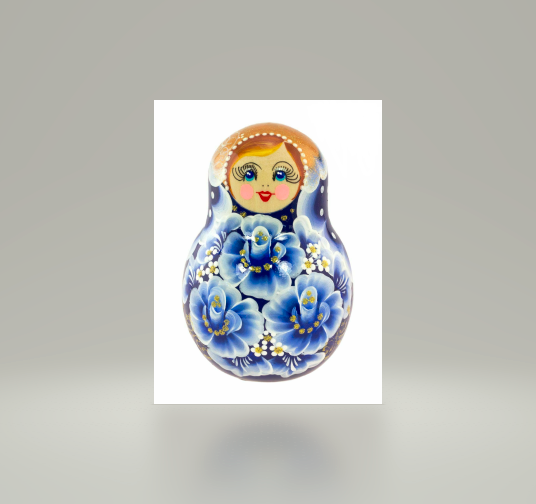  - Stehaufpuppe Matroschka, blau, ca. 11 cm, Handarbeit, Unikat