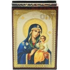  - Russische Lackschatulle Mutter Gottes mit Jesuskind, aufklappbar, Handarbeit, # LS 18